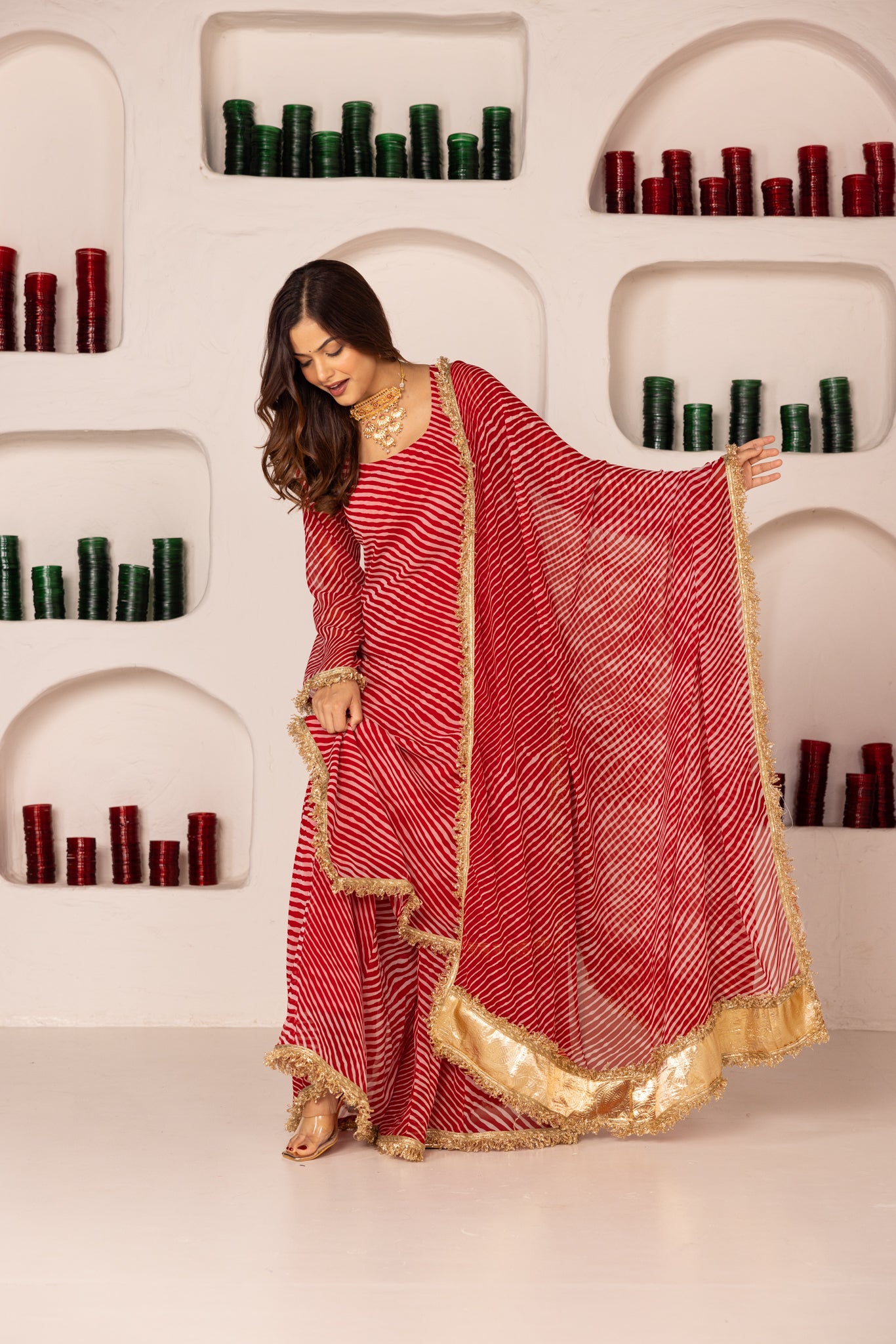 LAAL SHEHZADI SHARARA SET